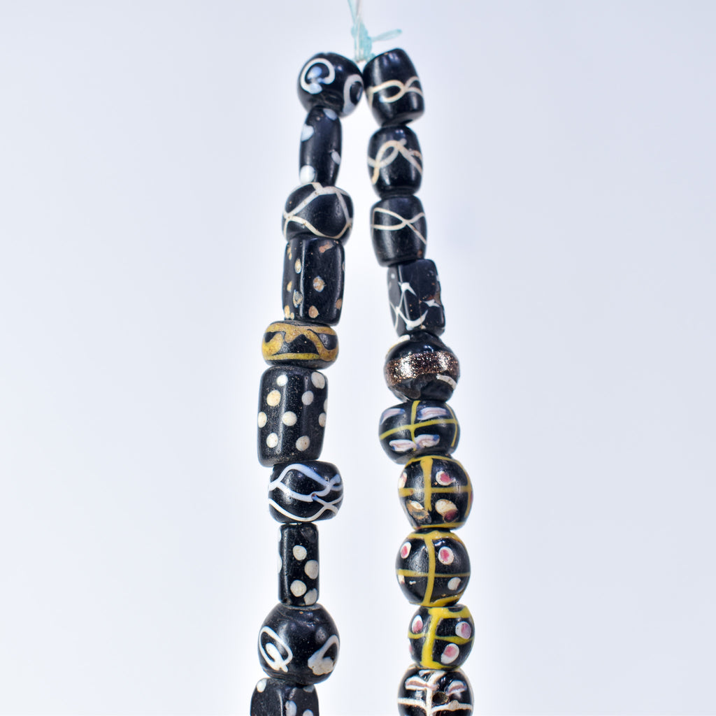 Venetian Black Collection Trade Beads 31 Inch
