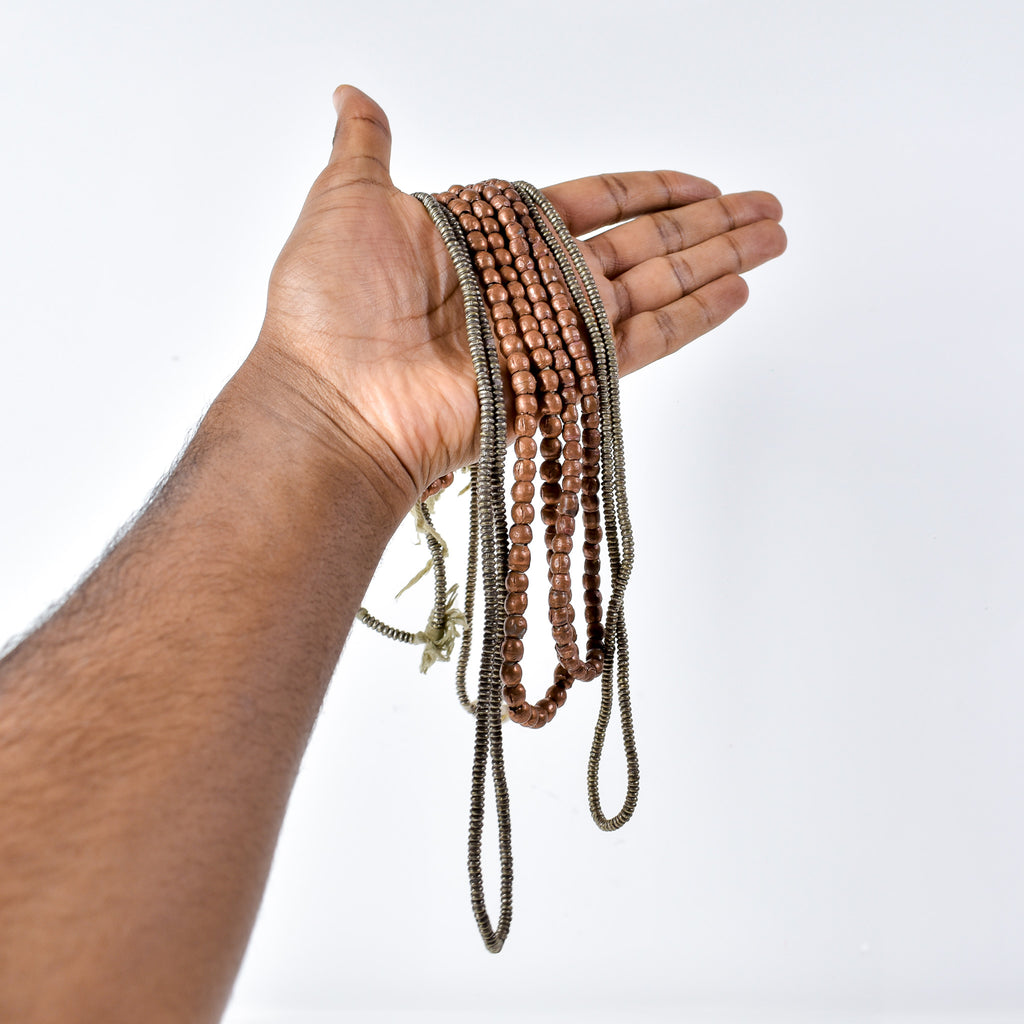 4 Strands Grab Bag Metal Trade Beads