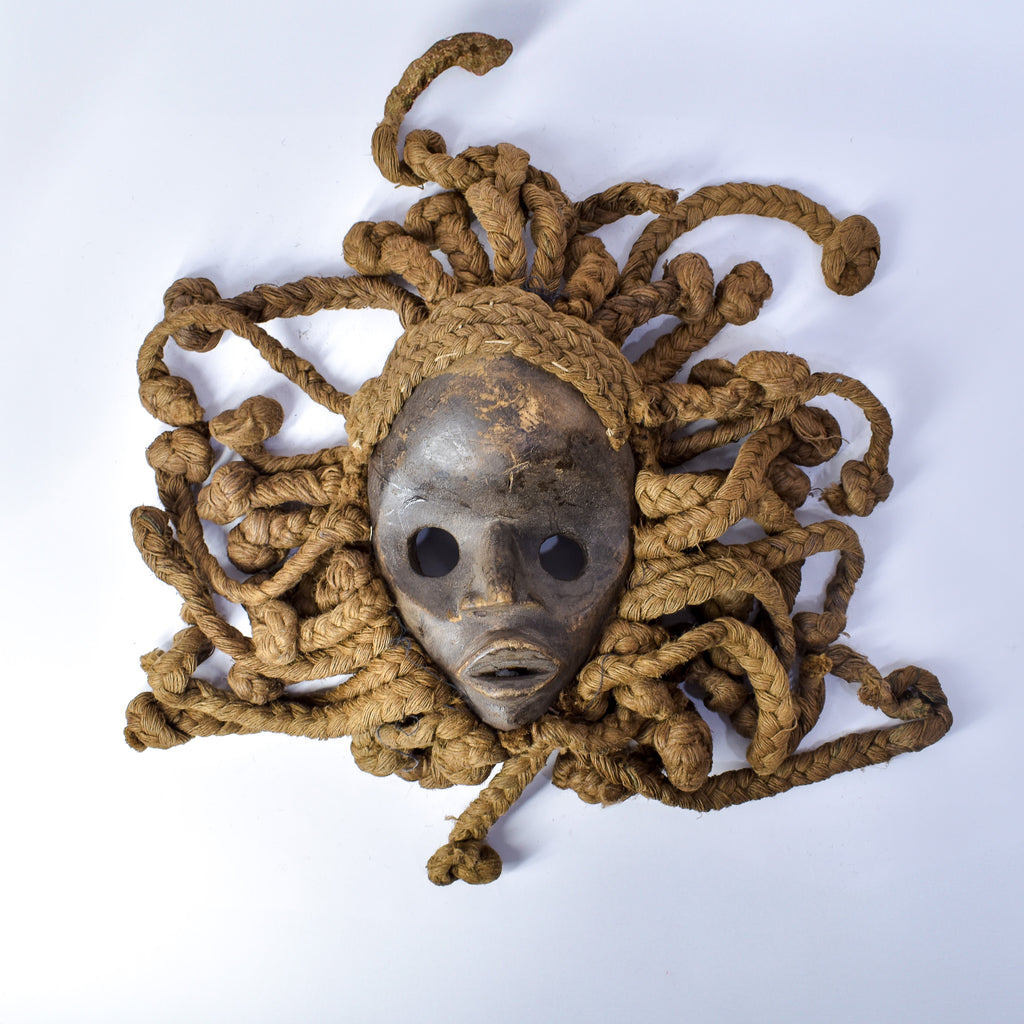 Dan Mask with Braided Hair Liberia