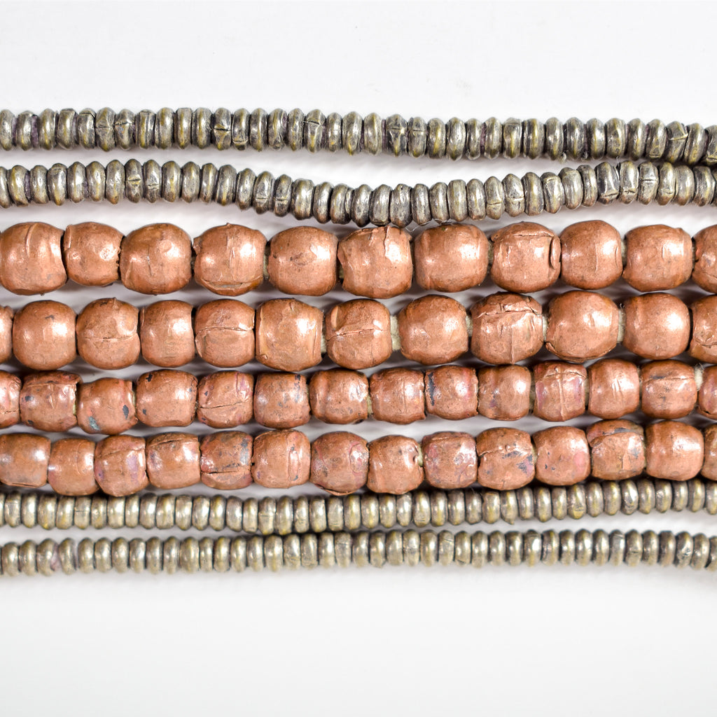4 Strands Grab Bag Metal Trade Beads