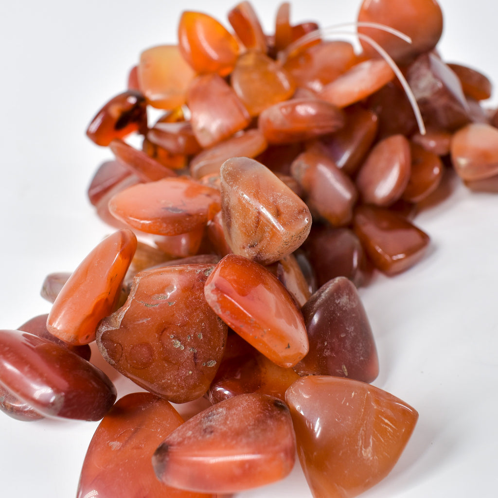 Triangular Carnelian Stone Beads 34 Inch