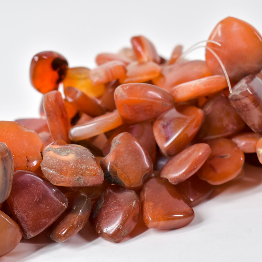 Triangular Carnelian Stone Beads 34 Inch