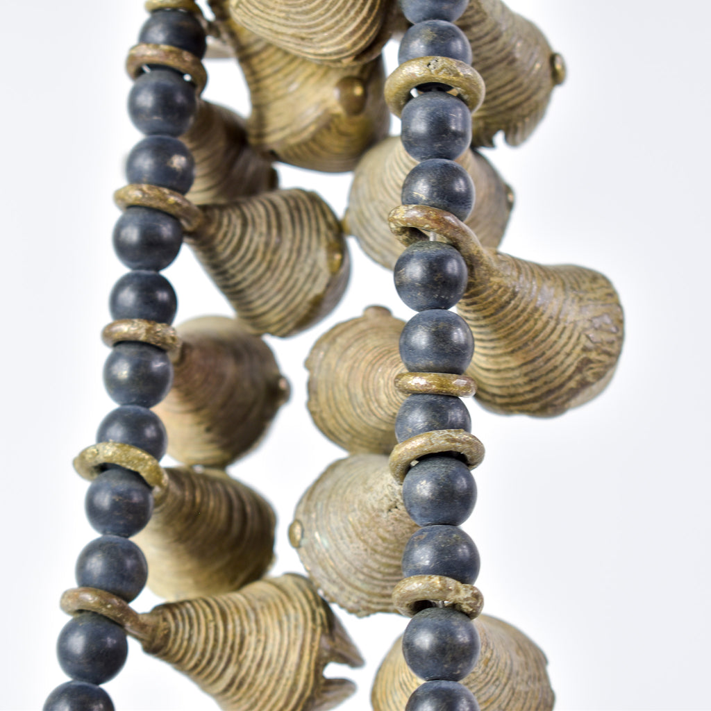 Yoruba Bells with Black Beads 32 Inch