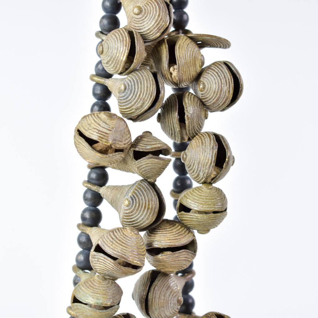 Yoruba Bells with Black Beads 32 Inch