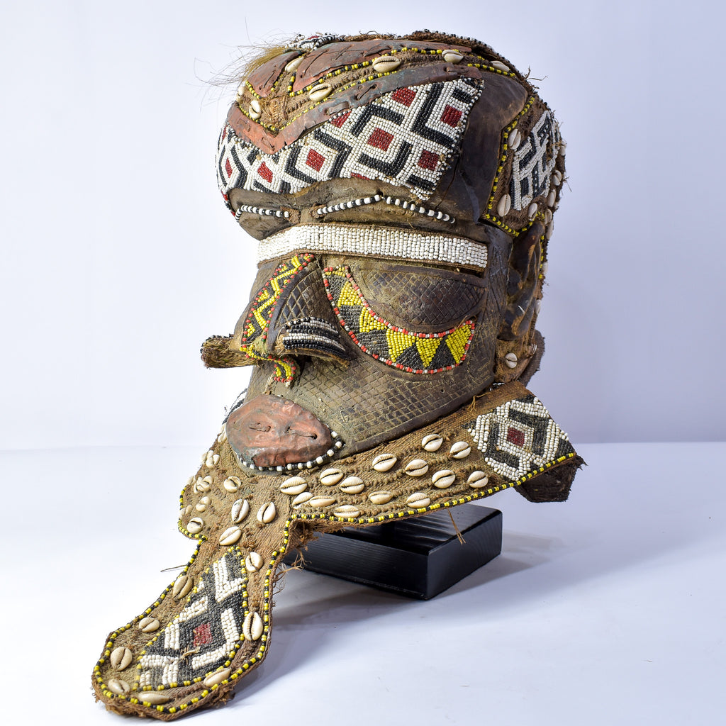 Kuba Mask Bwoom Helmet Royal Congo
