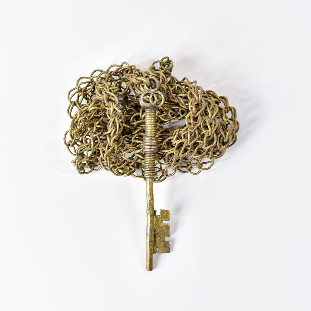 Yoruba Gilded Brass Necklace Nigeria 48 Inch