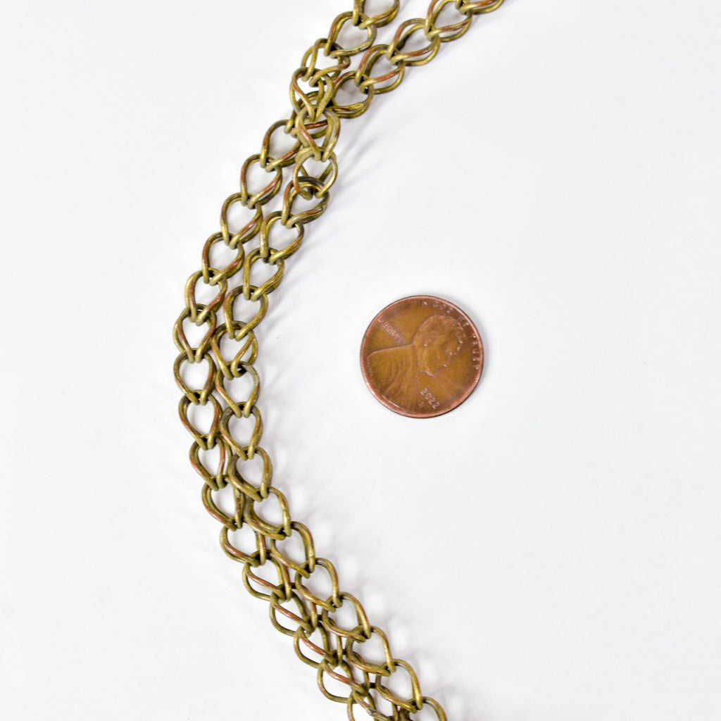 Yoruba Gilded Brass Necklace Nigeria 48 Inch