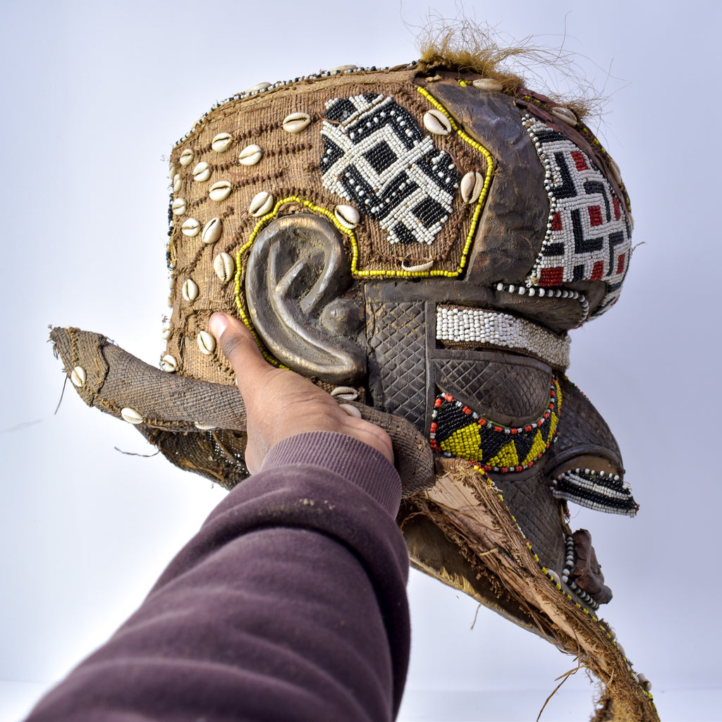 Kuba Mask Bwoom Helmet Royal Congo