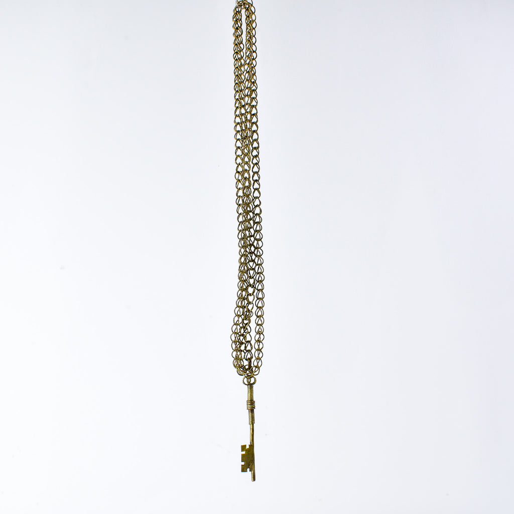 Yoruba Gilded Brass Necklace Nigeria 48 Inch