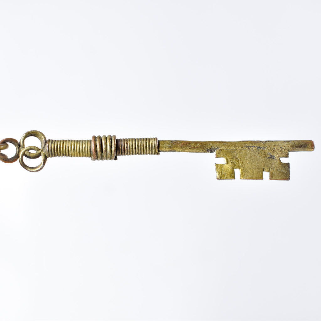 Yoruba Gilded Brass Necklace Nigeria 48 Inch