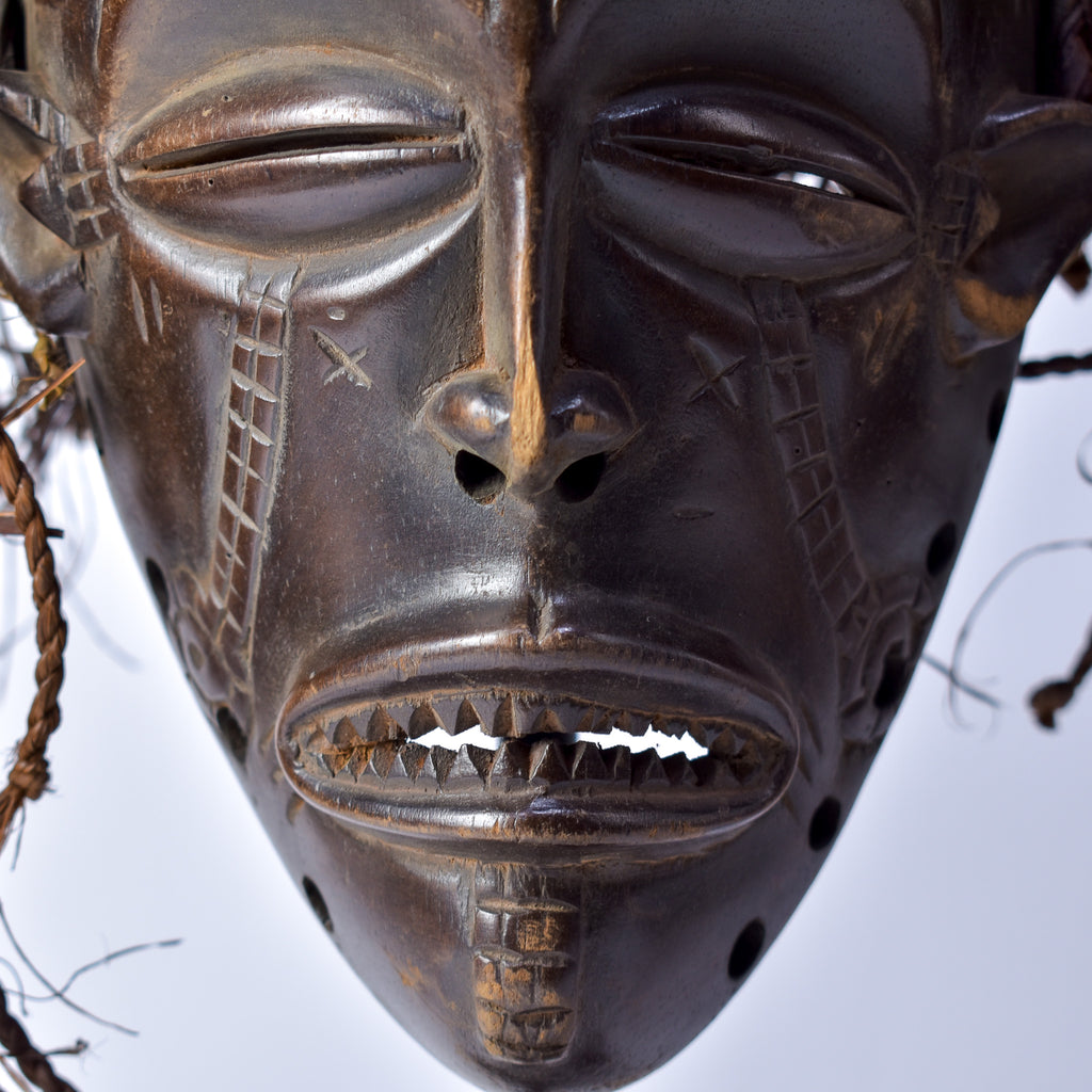 Chokwe Mask Mwana Pwo with Headdress Congo
