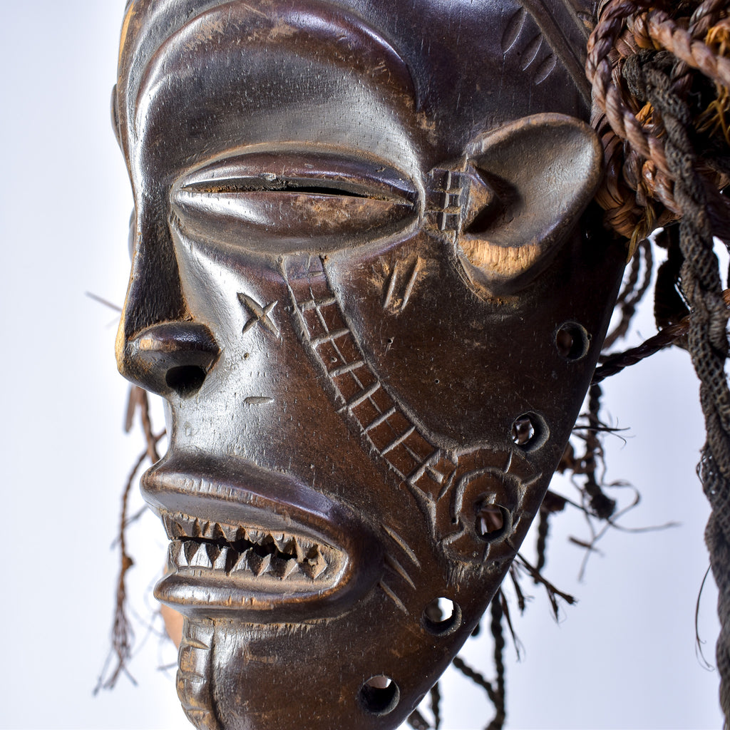 Chokwe Mask Mwana Pwo with Headdress Congo