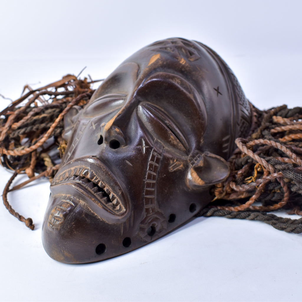 Chokwe Mask Mwana Pwo with Headdress Congo