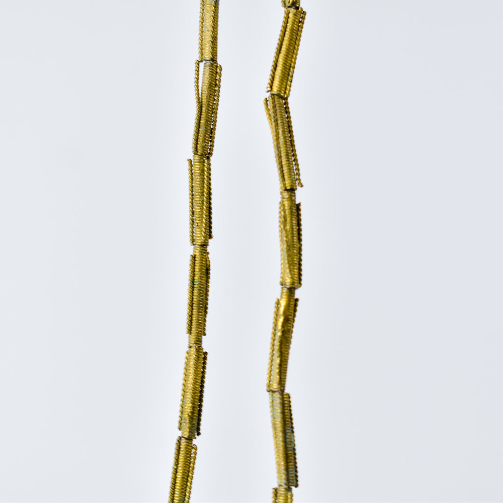 Yoruba Gilded Brass Raised Dot Beads Nigeria