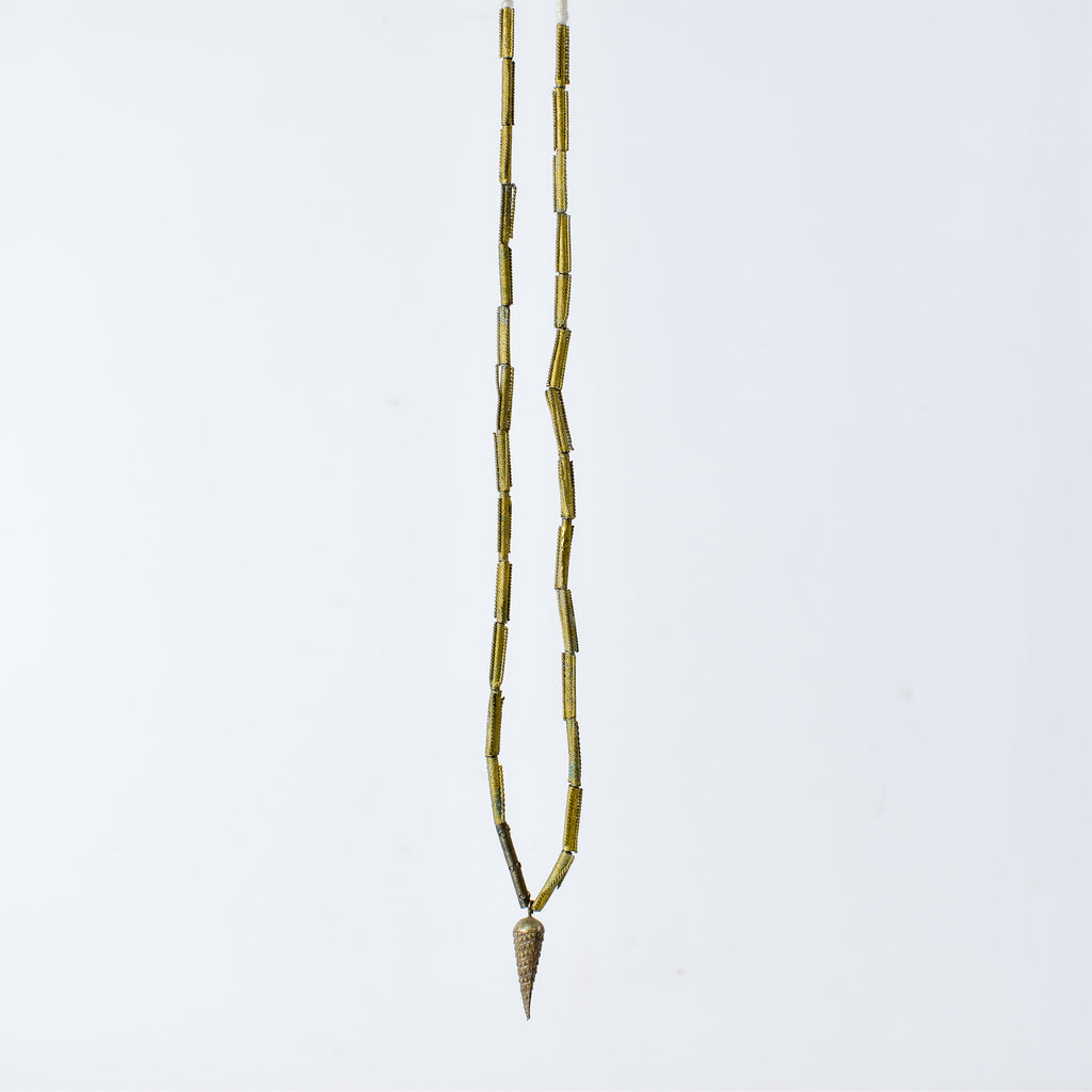 Yoruba Gilded Brass Raised Dot Beads Nigeria
