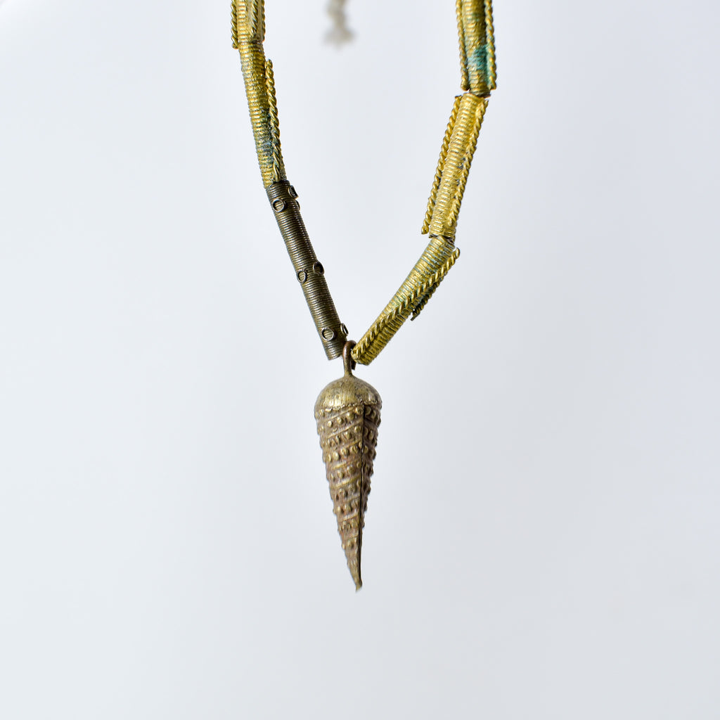 Yoruba Gilded Brass Raised Dot Beads Nigeria