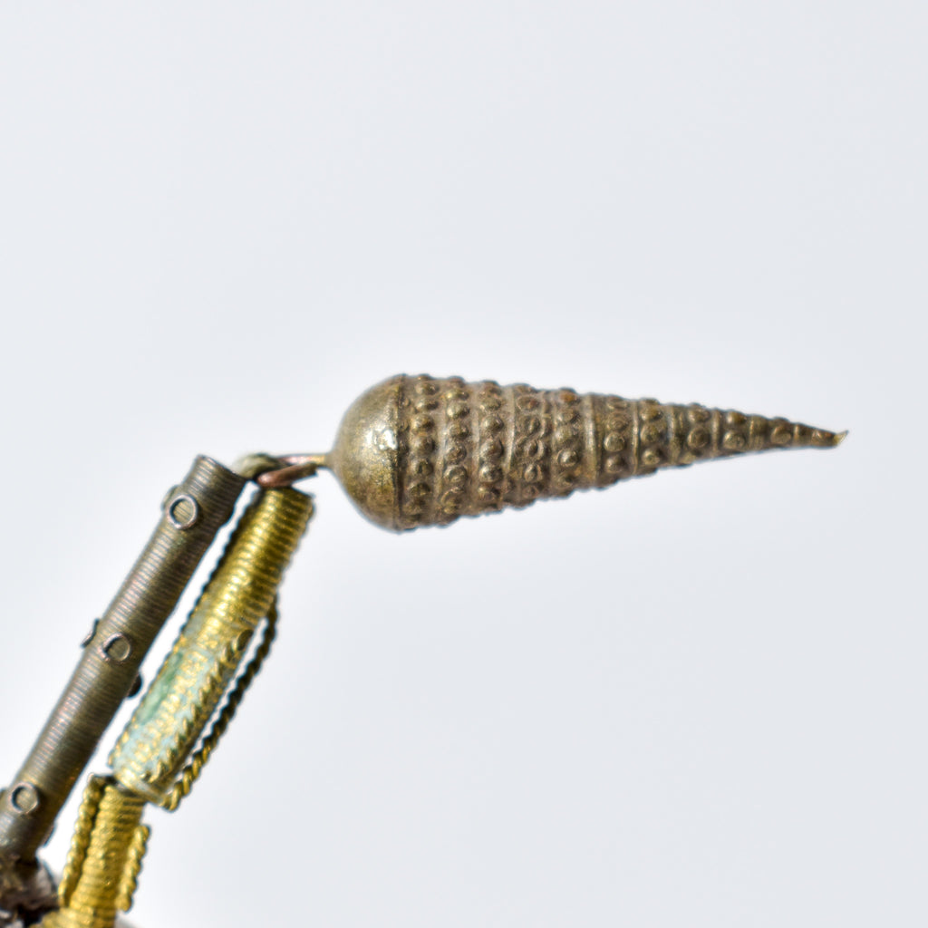 Yoruba Gilded Brass Raised Dot Beads Nigeria