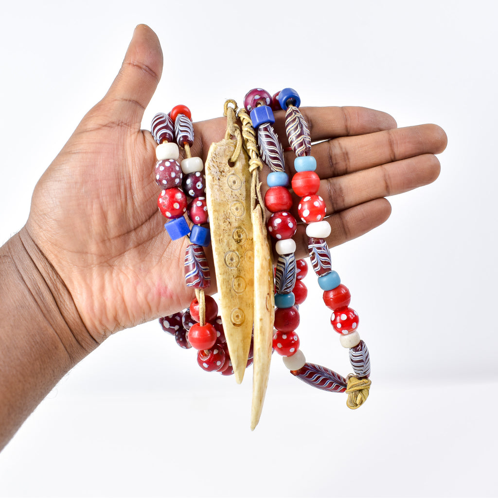 Ethiopian Medicine Man Prayer Beads Necklace Henry Collection 64 Inch