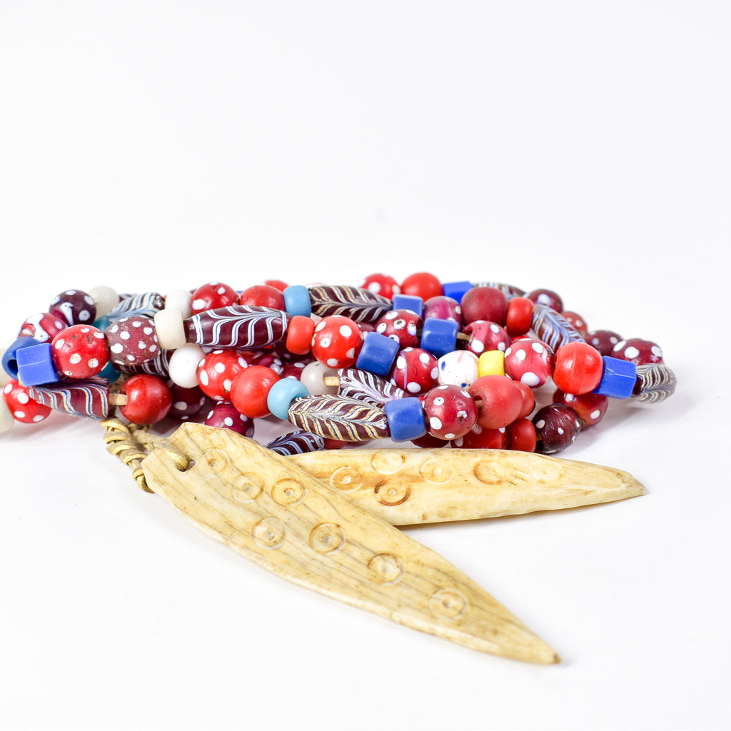 Ethiopian Medicine Man Prayer Beads Necklace Henry Collection 64 Inch