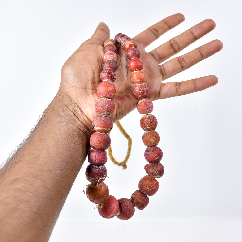 Cornaline d'Aleppo Venetian Trade Beads 30 Inch