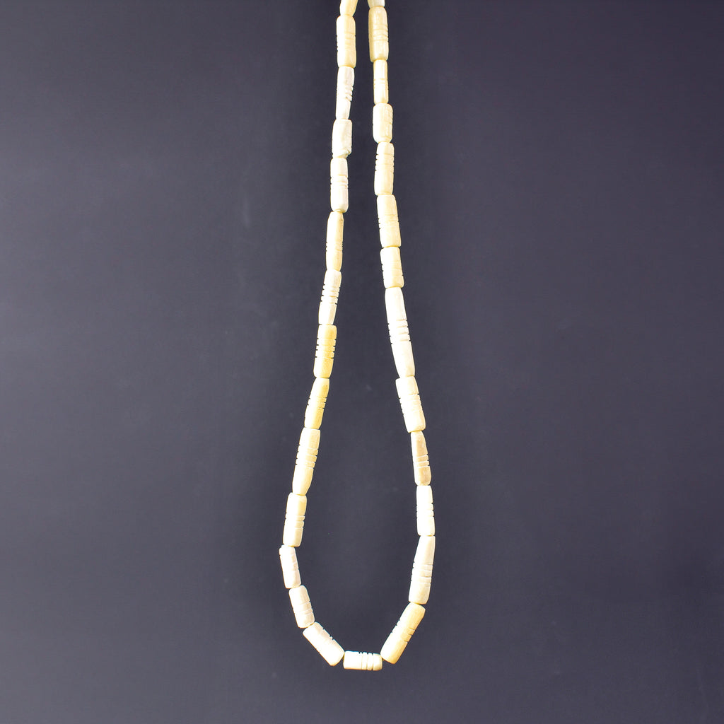 Carved Bone Beads White Nigeria