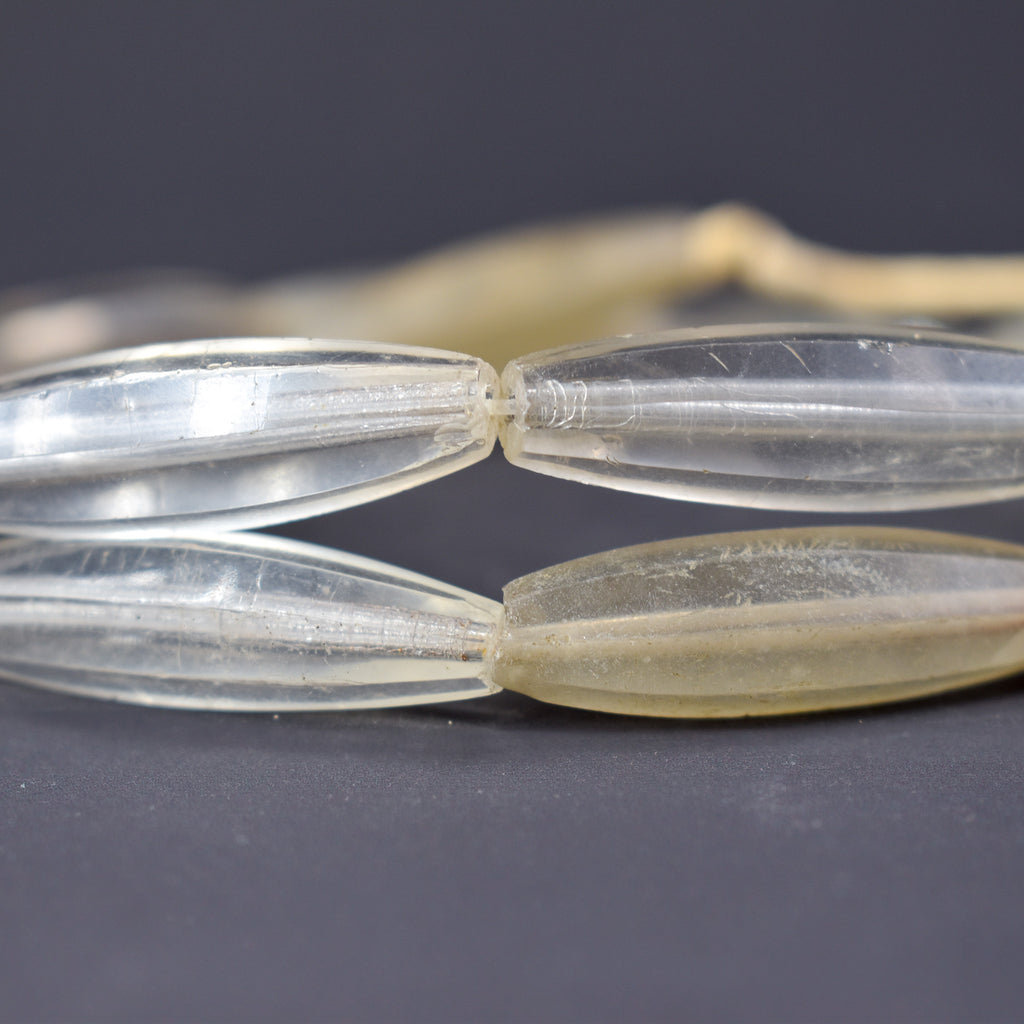 Faceted Bohemian Clear White Trade Beads