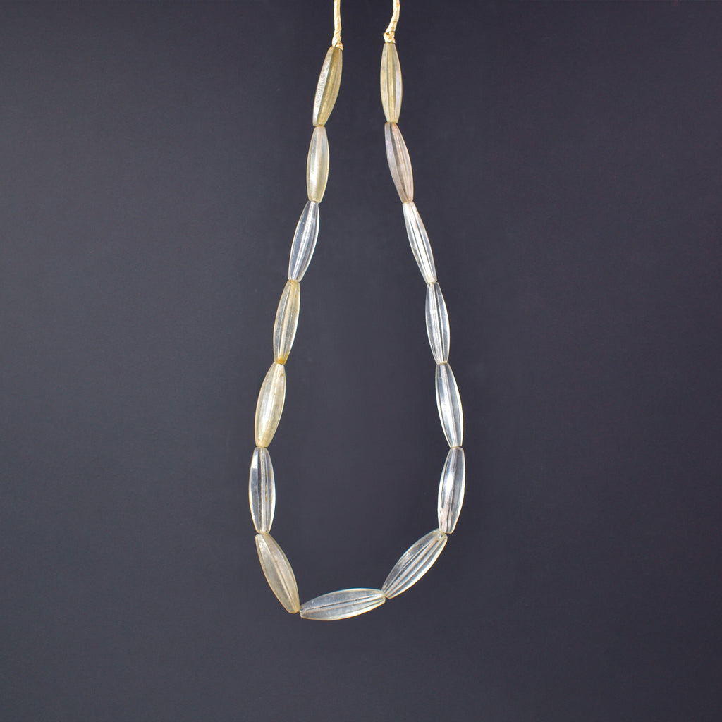 Faceted Bohemian Clear White Trade Beads