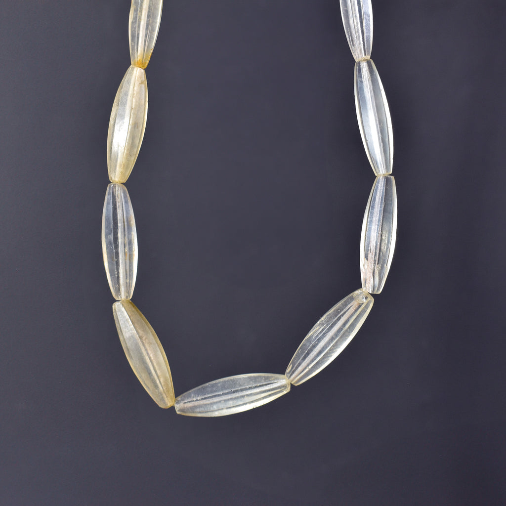 Faceted Bohemian Clear White Trade Beads
