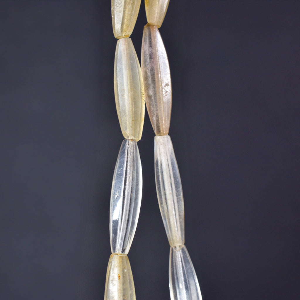 Faceted Bohemian Clear White Trade Beads