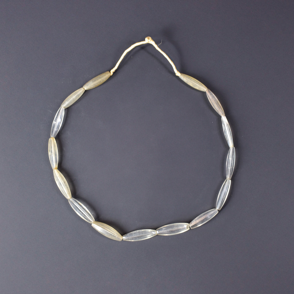 Faceted Bohemian Clear White Trade Beads