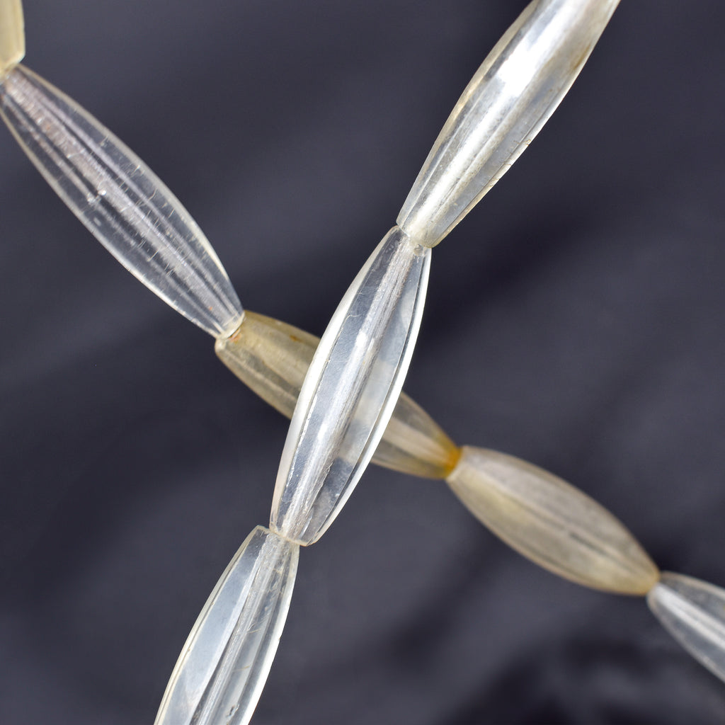 Faceted Bohemian Clear White Trade Beads