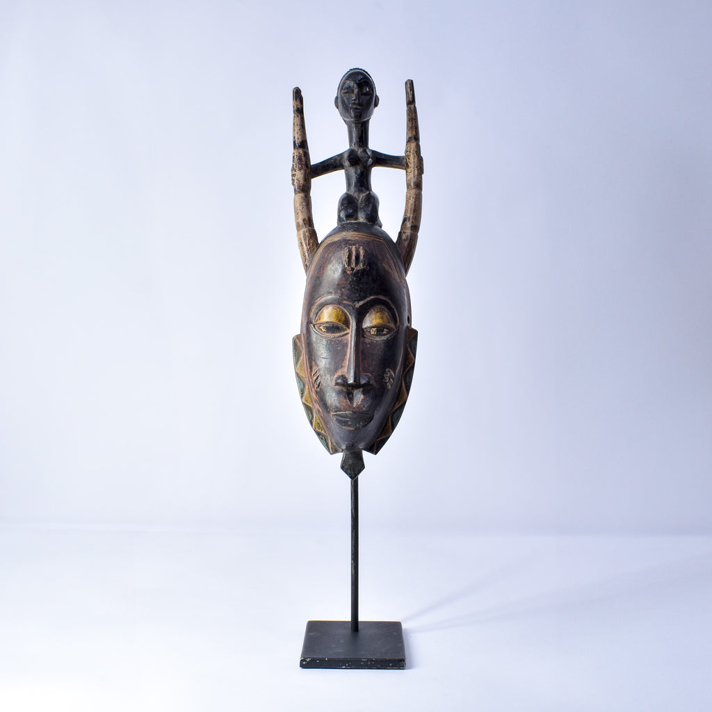 Guro House Mask with Figure Côte d'Ivoire
