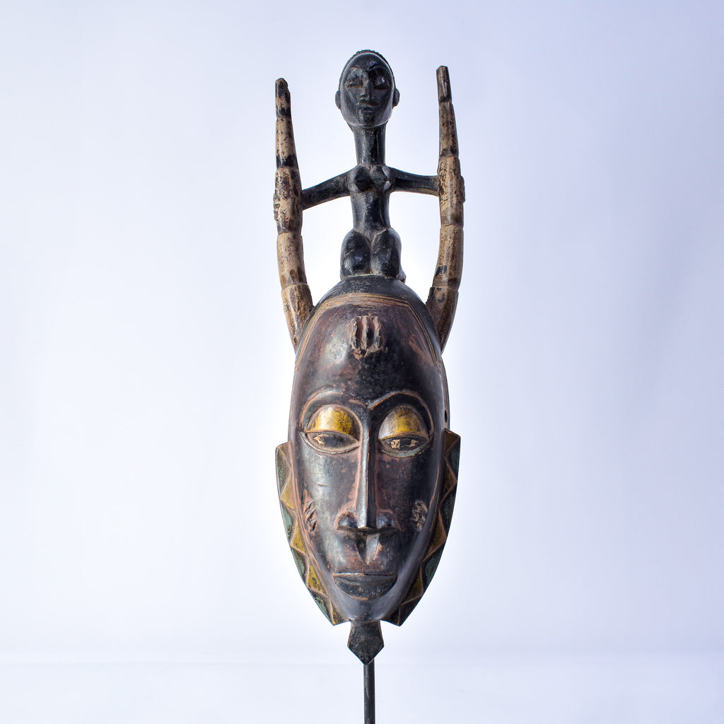 Guro House Mask with Figure Côte d'Ivoire