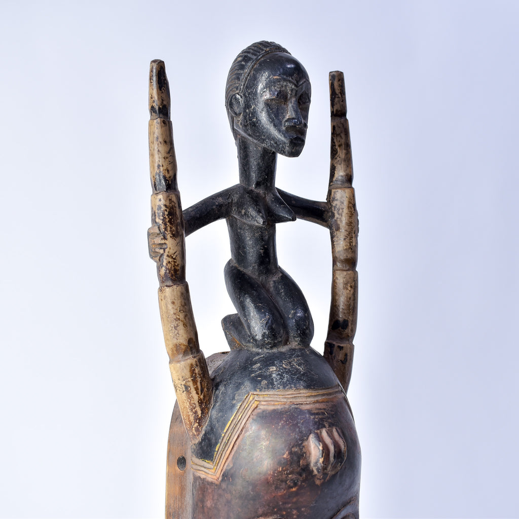 Guro House Mask with Figure Côte d'Ivoire