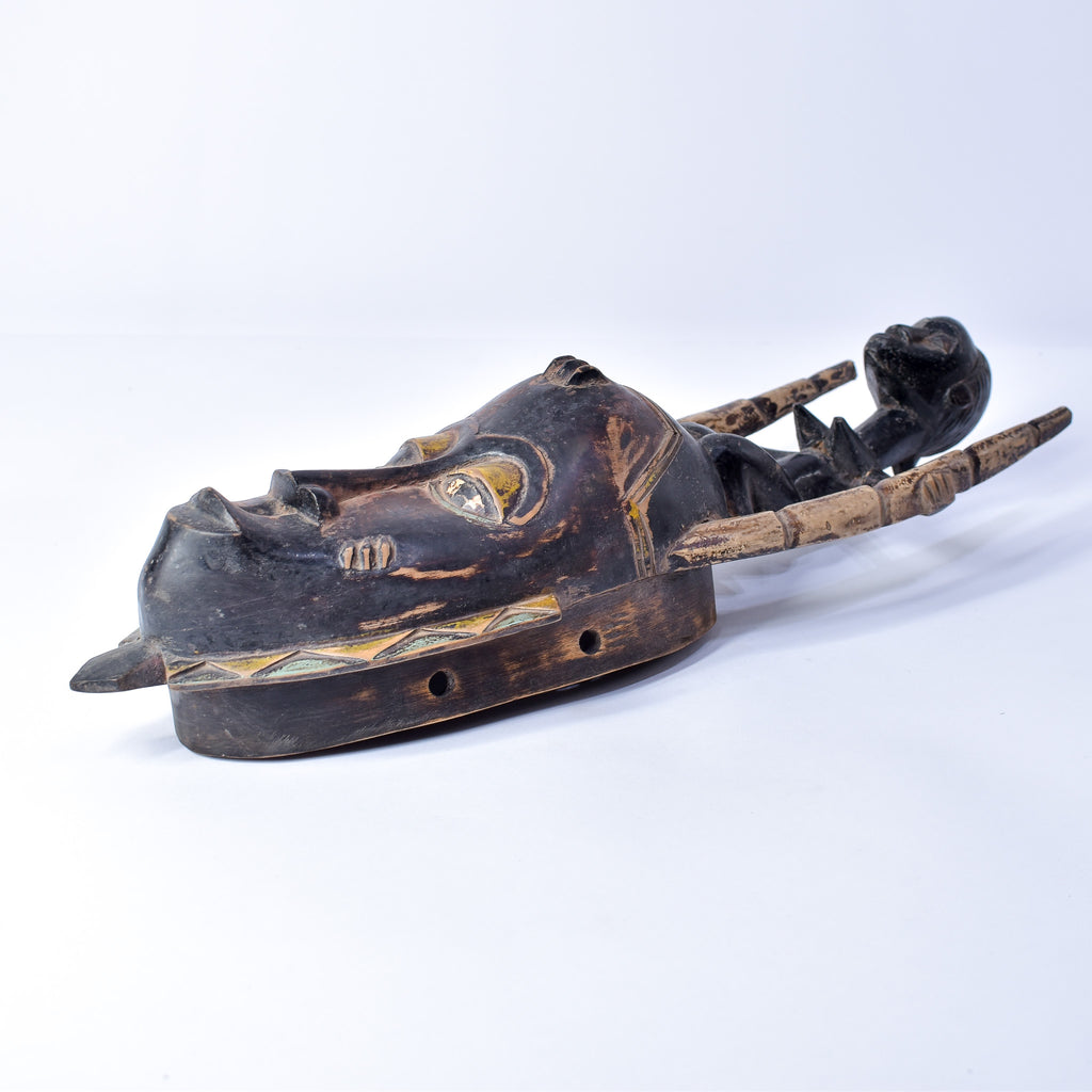 Guro House Mask with Figure Côte d'Ivoire