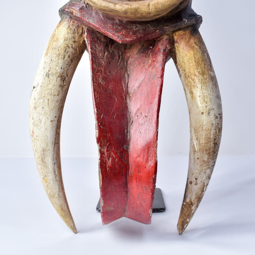 Baule Red Elephant Mask Cote D'Ivoire