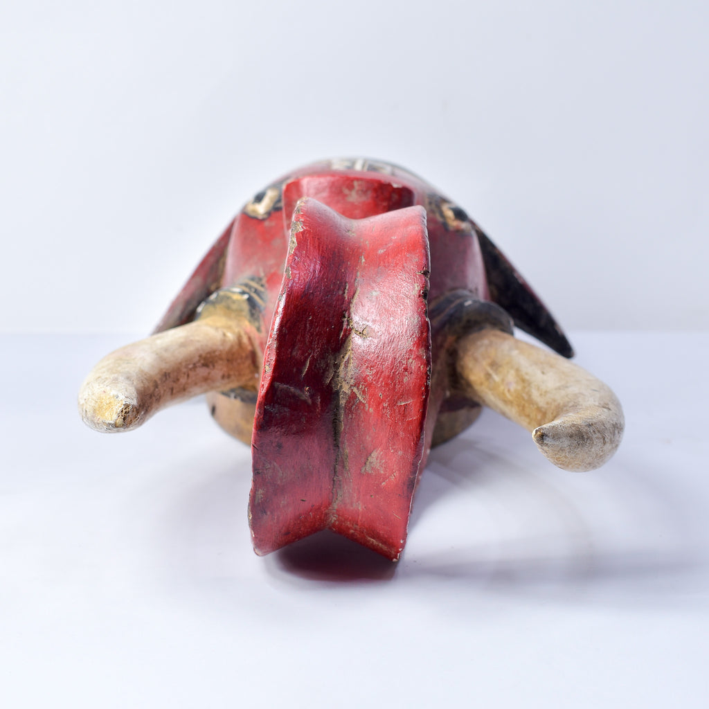Baule Red Elephant Mask Cote D'Ivoire