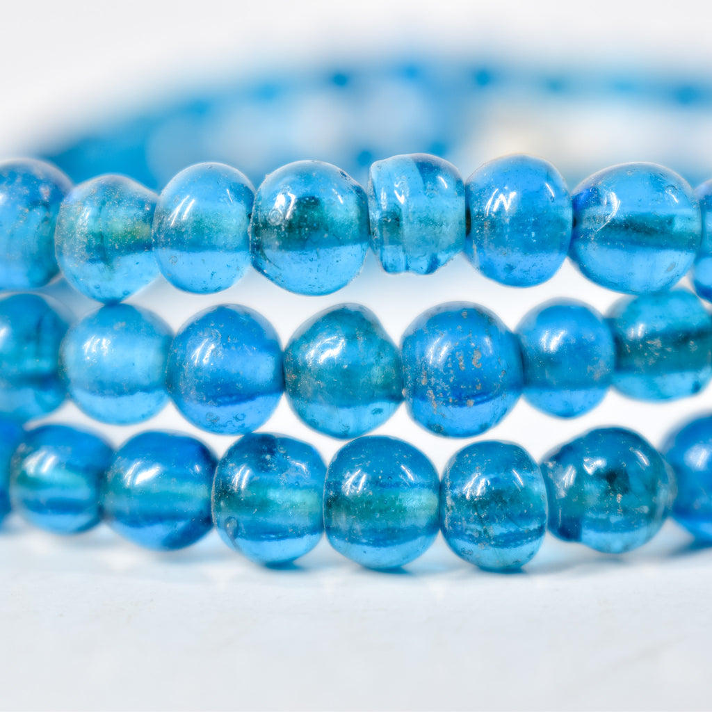 Bohemian Blue Translucent Trade Beads Czech