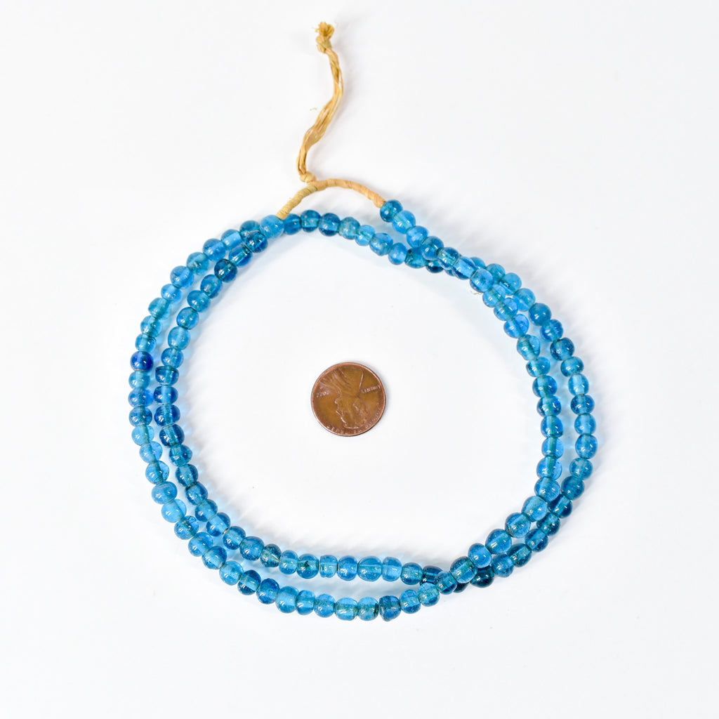 Bohemian Blue Translucent Trade Beads Czech