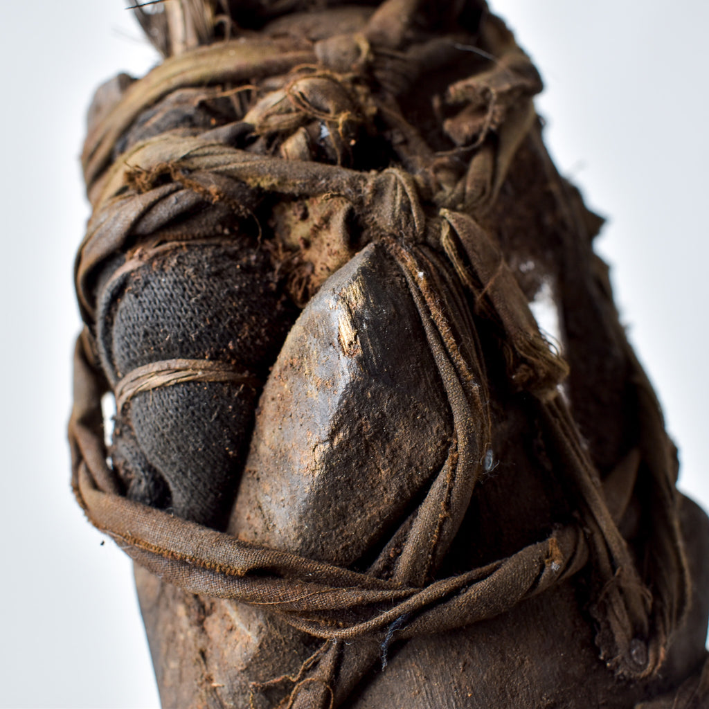 Yaka Fetish With Feathers Figure Congo