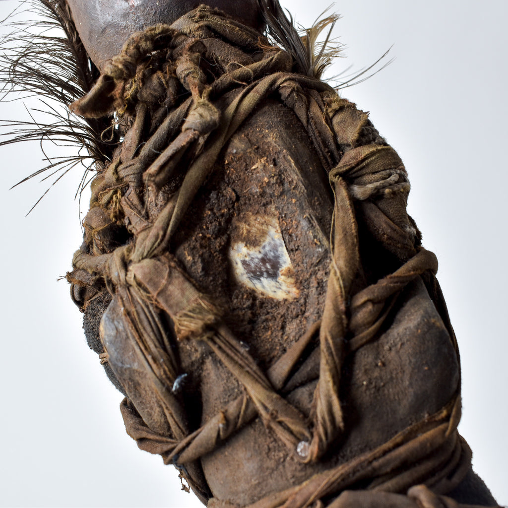 Yaka Fetish With Feathers Figure Congo