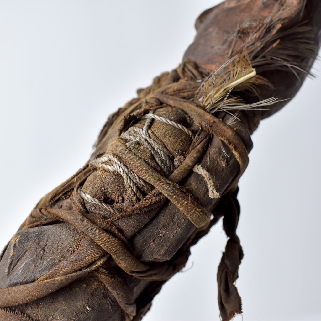 Yaka Fetish With Feathers Figure Congo