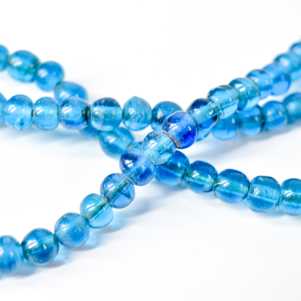 Bohemian Blue Translucent Trade Beads Czech