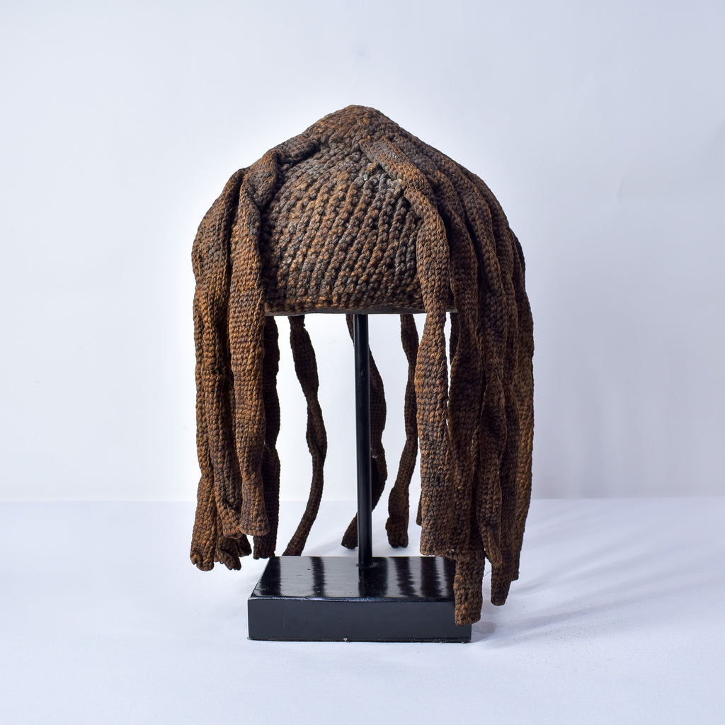 Bamileke Wood and Raffia Hat Cameroon