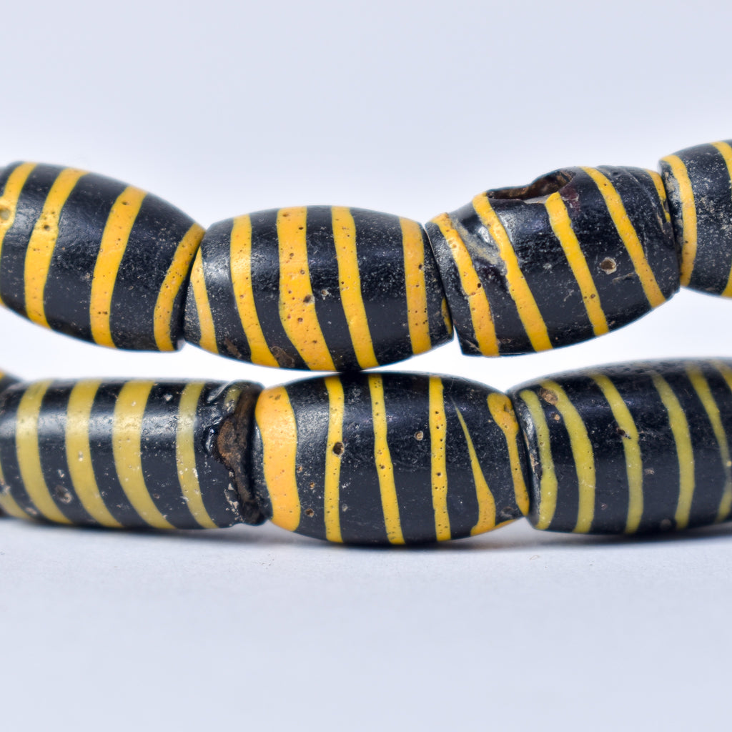 11 Bumblebee Venetian Trade Beads