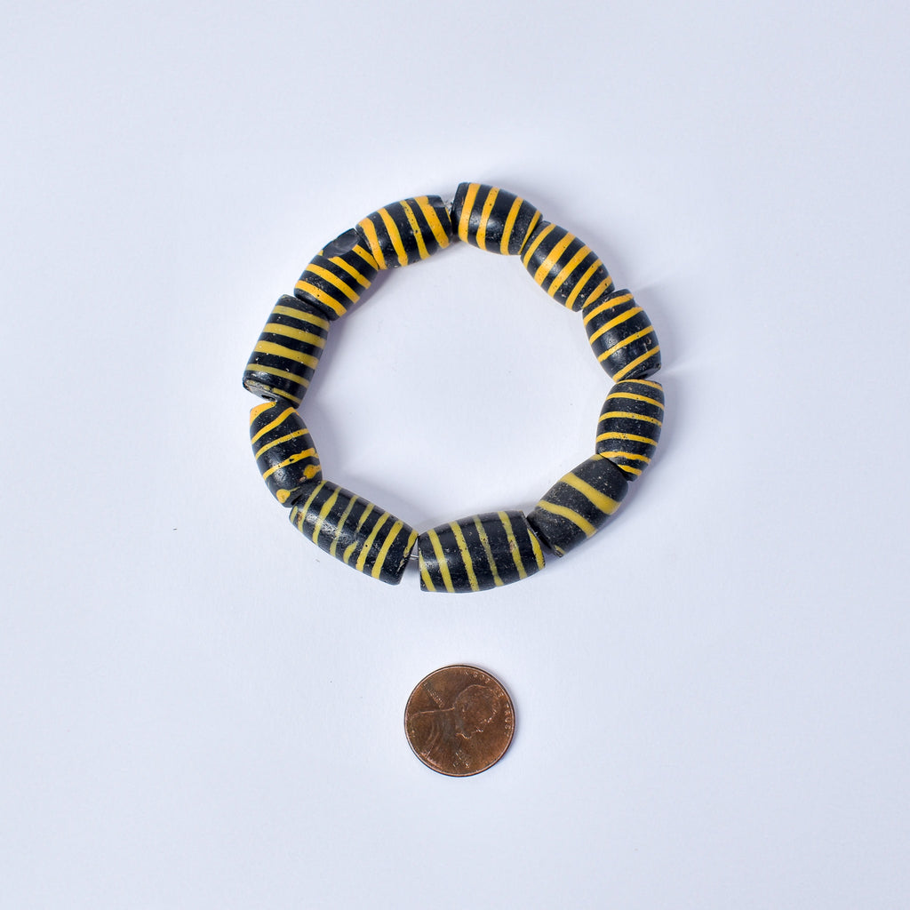 11 Bumblebee Venetian Trade Beads