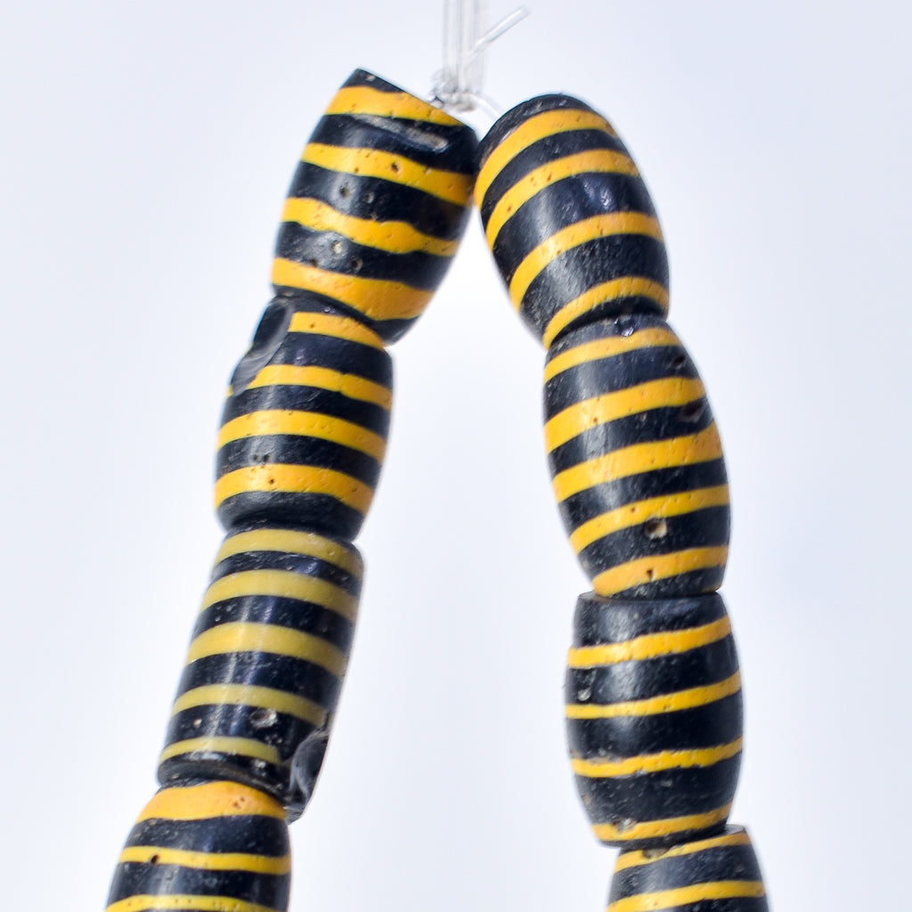 11 Bumblebee Venetian Trade Beads