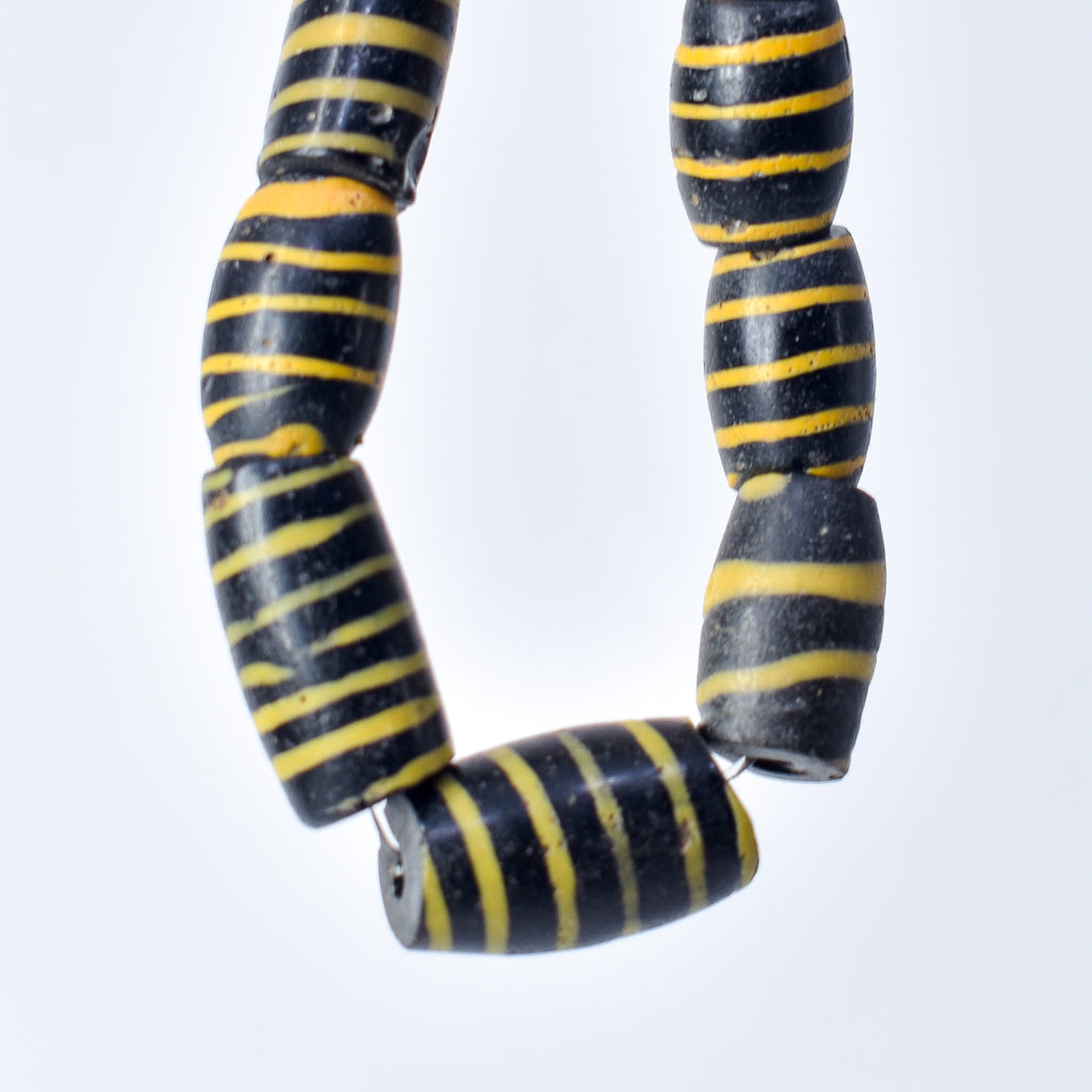 11 Bumblebee Venetian Trade Beads