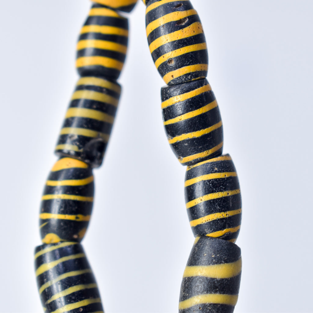 11 Bumblebee Venetian Trade Beads