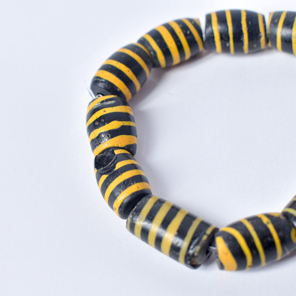 11 Bumblebee Venetian Trade Beads